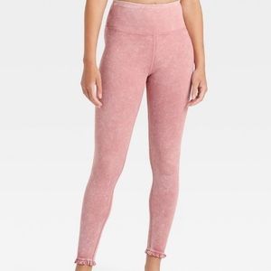 JOY LAB Women’s High Waisted 7/8 Leggings with Ruffled Hem!